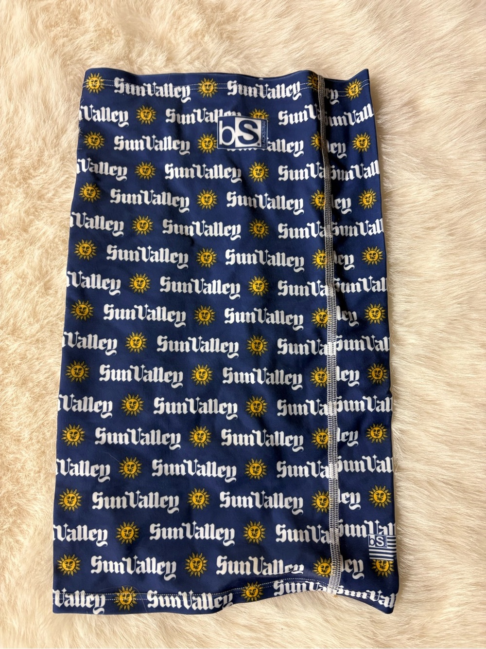 SunValley Navy & Yellow Logo Neck Gaiter
